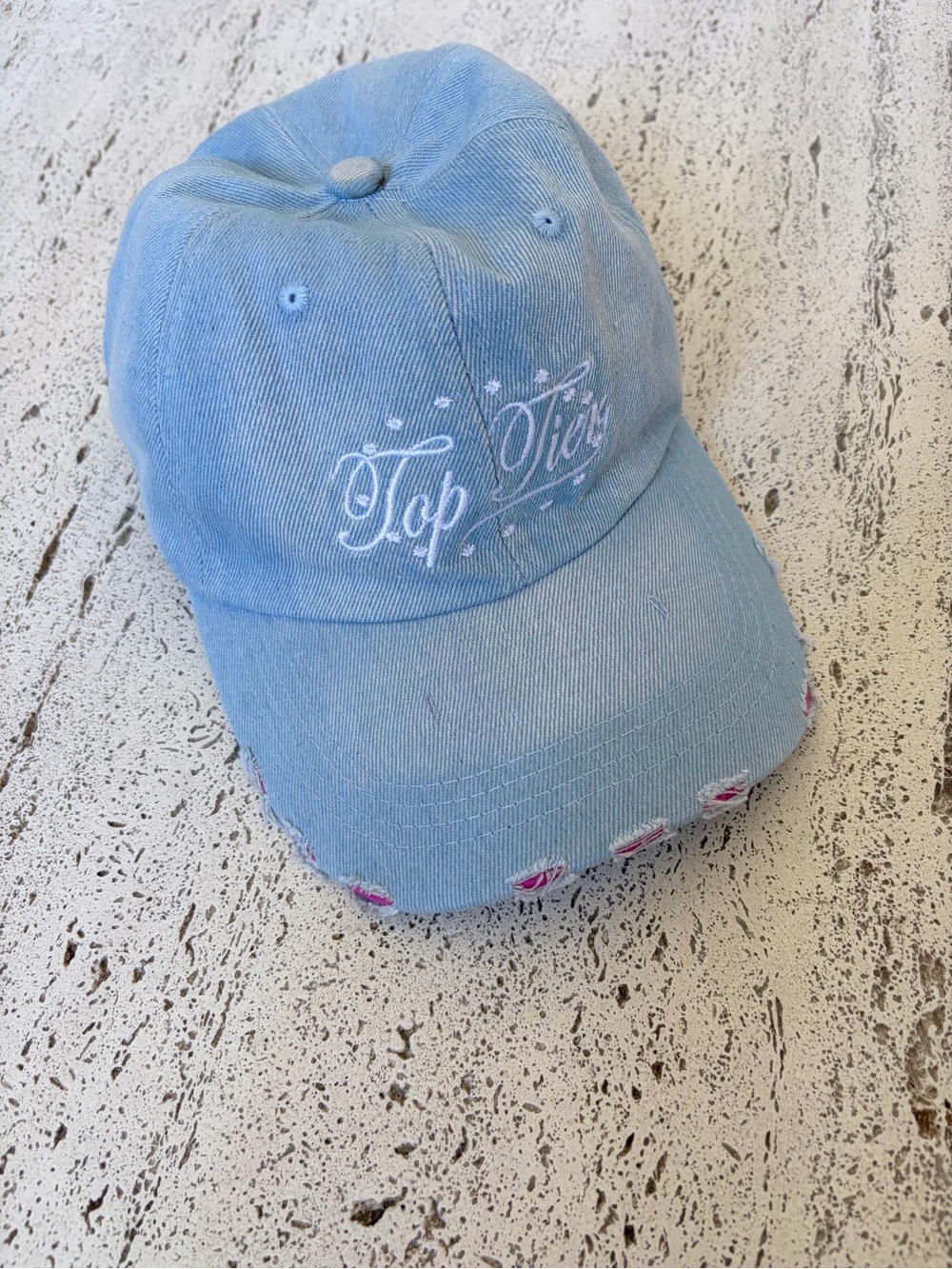 Urban Outfitters Light Blue 'Top Tier' Embroidered Cap